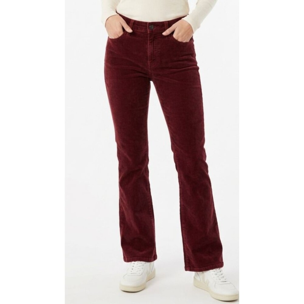 Levi's 725 High Rise Bootcut Corduroy Pants Burgundy Maroon Size 27 EUC 28x28